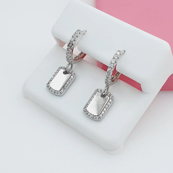 "925 Sterling Silver Cubic Zirconia Earrings, U19254687 - Picture 7 of 11